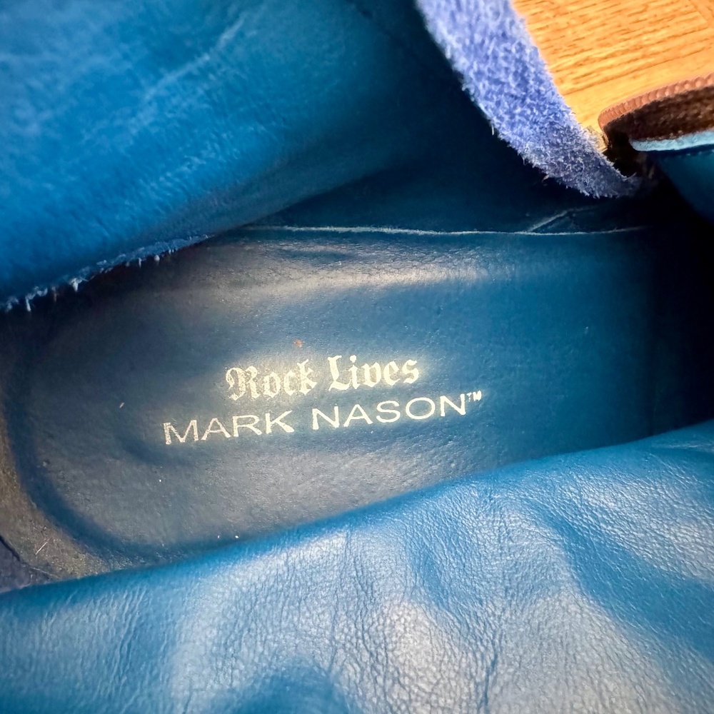Mark Nason Rock Lives Regal Cross Raw Stitch Distressed Ankle Boots Men's 9.5 - Picture 7 of 9